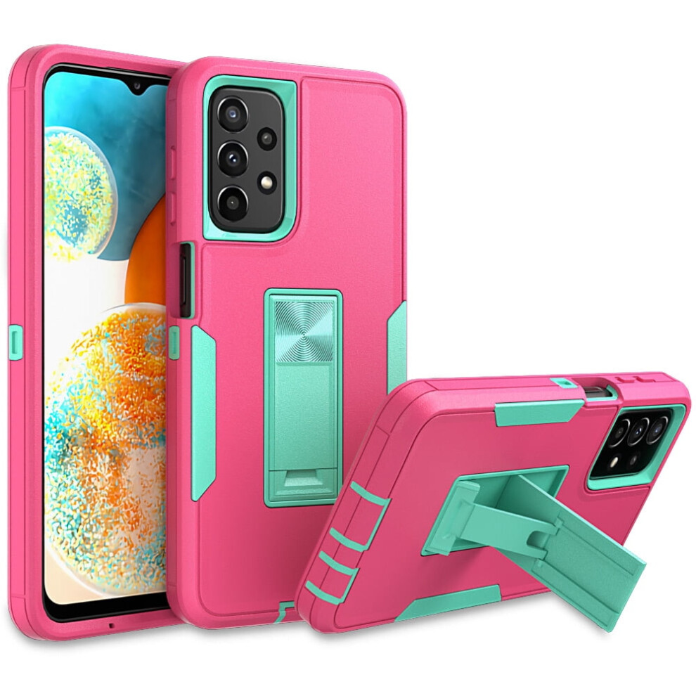 Xhy Galaxy A23 5G Case Rose Red Green Rugged Double-Layer Green,Red 9329345573194