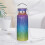 Garrafa de água com isolamento a vácuo, glitter e corrente, 500ml 1