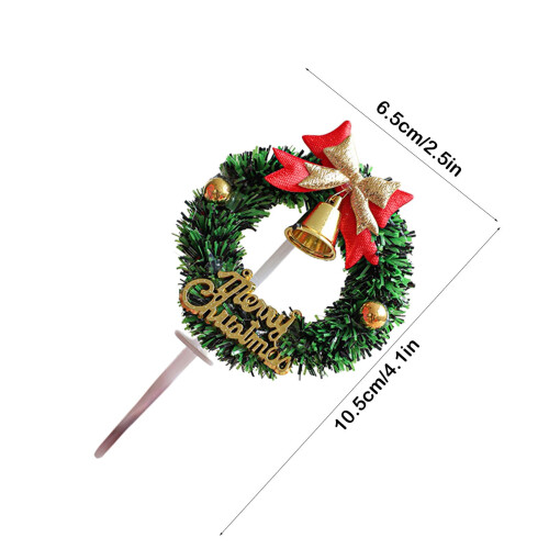 Christmas cake picks plastic cupcake toppers 12 pieces 2