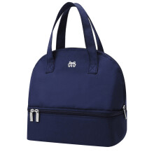 Bolsa térmica rosa de doble capa con aislamiento para 6 biberones.