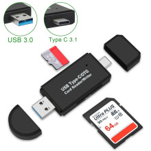 Adaptér USB3.0SD MicroSD TF kariet typu C OTG