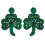 Shamrock-øredobber til kvinner med perler, par 1