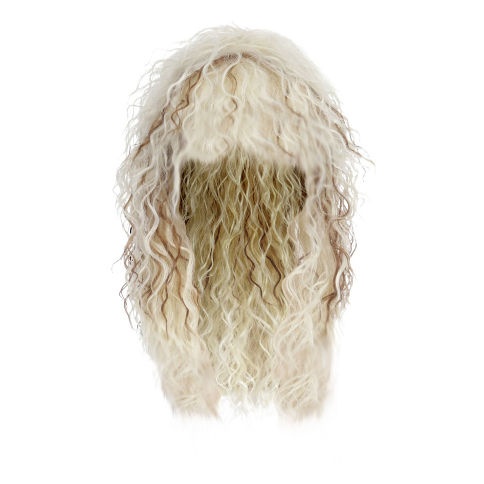 Glueless Human Hair Wig for Men Long Curly Black