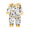 Blommig långärmad jumpsuit för babyflickor 1