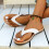 Damen-Flip-Flops, einfarbig, bequeme Pantoletten 3