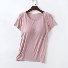 Damen-Schlafshirt mit gepolstertem BH, Kurzarm