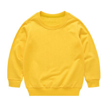 Kids Long Sleeve Round Neck Solid Top Casual Basic Tee