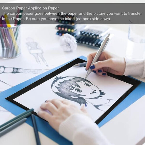 Carbon Paper Black Graphite 100 Sheets 2