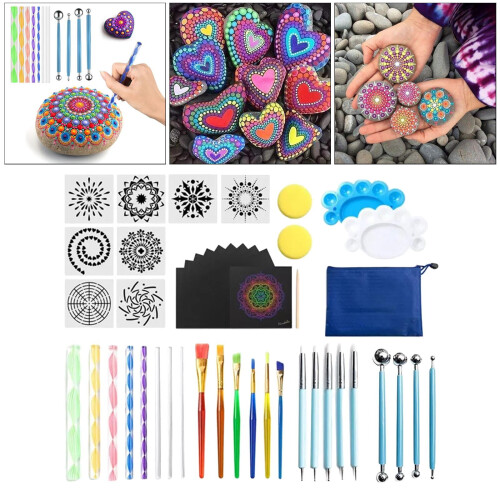 Mandala Dotting Tools Set for Nail Art with Tray 47PCS 1