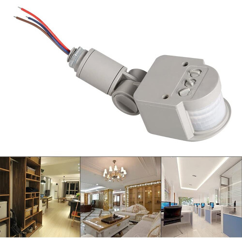 Interruptor de luz com sensor de movimento externo MesaSe, 180 PIR, 12m