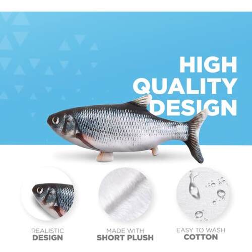Floppy Fish Cat Toy USB Rechargeable 1 Pack 1