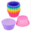 Silicone muffin pan multicolored 12-pack 4