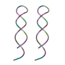 Boucles d'oreilles torsadées en acier inoxydable pour femme (1 paire)