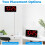 Digital Wall Clock LED 9-inch 12/24H Large Display Black Red 5
