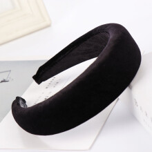 Diadema de terciopelo para mujer, accesorio para el cabello negro