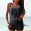 Conjunto de biquíni feminino de duas peças com shorts e regata. 1