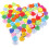 Resin heart buttons multicolor 100 pcs 4