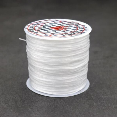Elastic thread for jewelry making white 60m 2