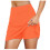 Damen-Freizeit-Tennisrock, einfarbig, orange, Größe L 1