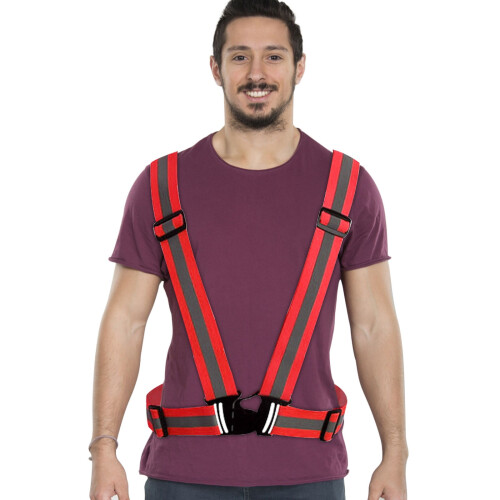 Unisex Reflective Safety Vest Lightweight Adjustable 360 2