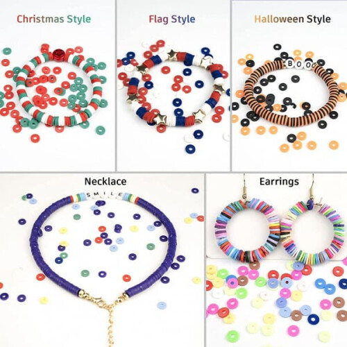 Flat Beads Kit for Bracelets Fruit Alphabet 24 Colors 6000 2