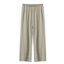 Women's Modal striped loose sleep pants elastic waist XL-8XL