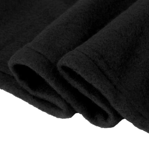 Fleece blanket with sleeves black 1