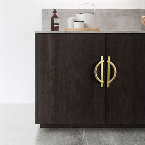 4Pcs Gold Cabinet Pulls Drawer Pulls Half Moon Shape Cabinet Pulls Drawer Dresser Handles Kitchen Cupboard Handles B