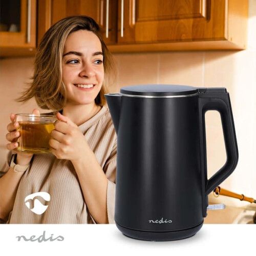Electric Kettle Plastic Black 1.5 L 360 Rotatable 1