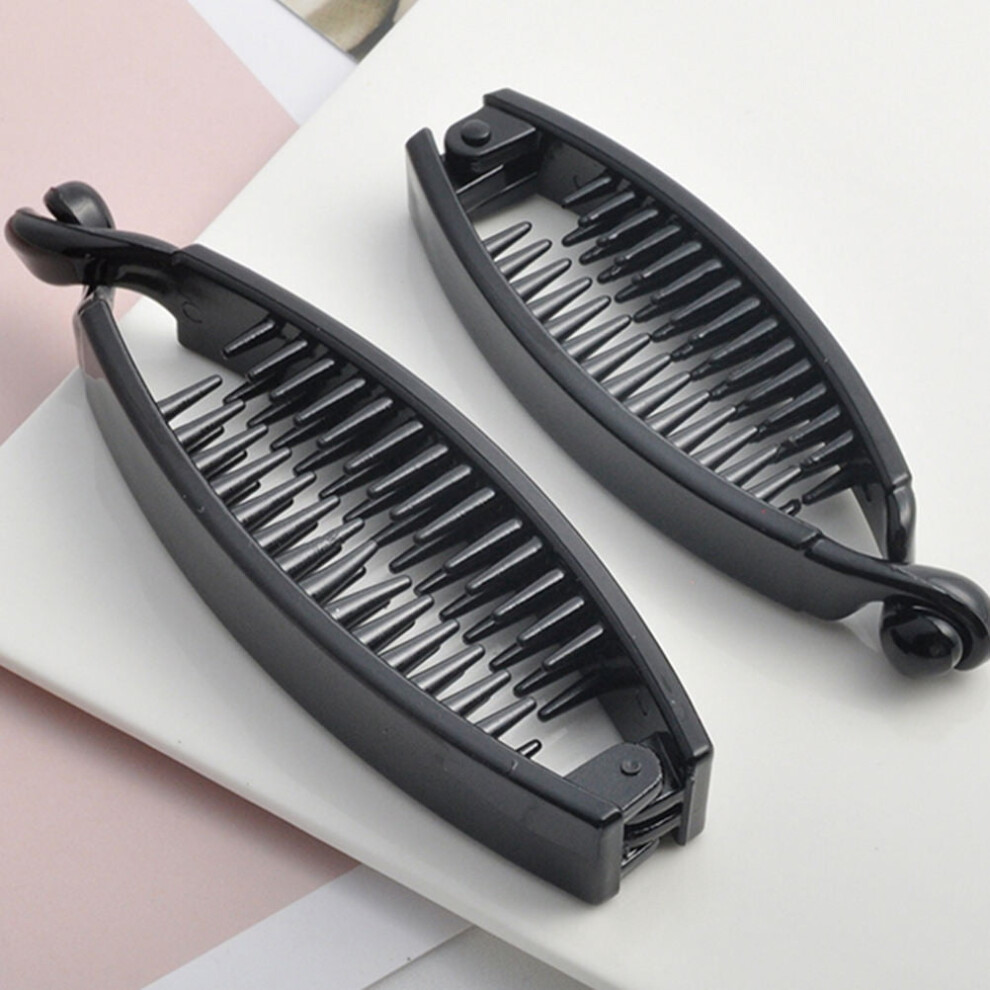 Plastic Banana Hair Clips Anti-Slip 6 Pieces