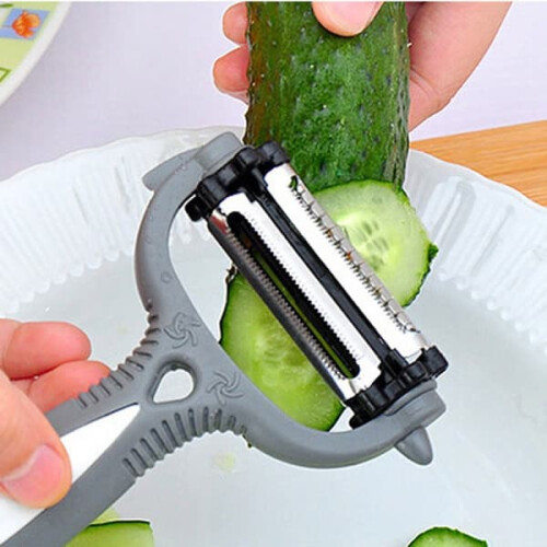 Potato Peeler 3-in-1 Rotating Head Black 2