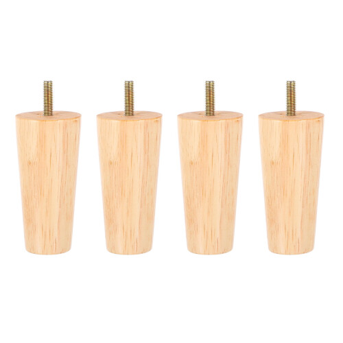 Træmøbelben Beige Koniske 7,5 cm Sæt med 4