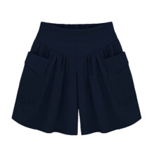 Damen-Freizeitshorts in Übergröße, einfarbig blau, Größe 5XL