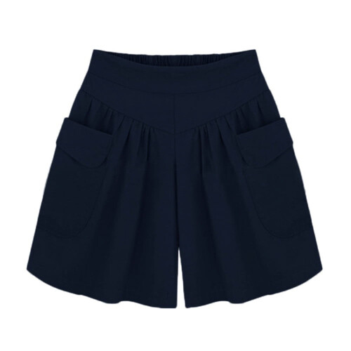 Γυναικείο Σορτς Plus Size Μονόχρωμο Μπλε Casual 5XL