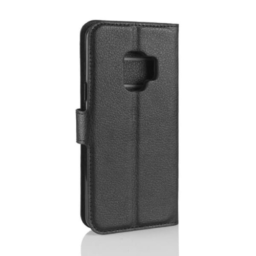 Capa carteira em couro preto compatível com Samsung Galaxy S8. 1