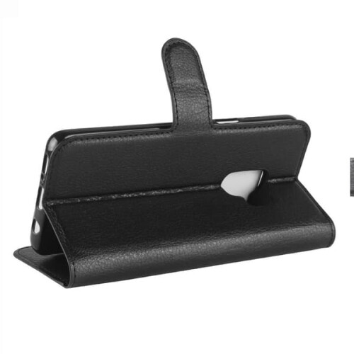 Capa carteira em couro preto compatível com Samsung Galaxy S8. 2