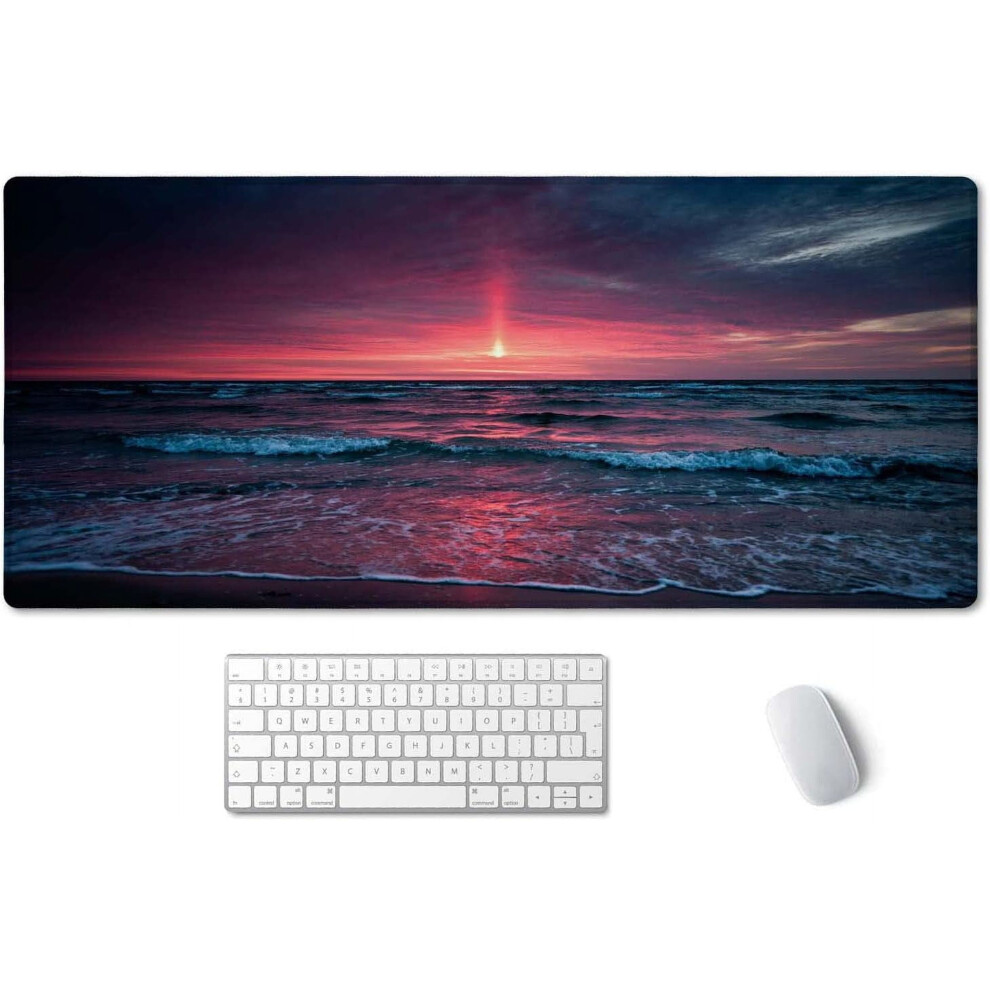 Gaming Desk Mat Non-Slip Rubber Base 35.4X15.7 In 922042497542