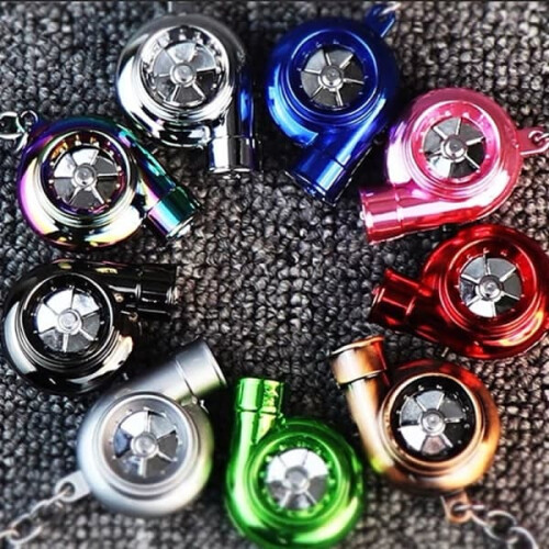 Mini Turbo Keychain Spinning Turbine Key Multicolor One Size 1