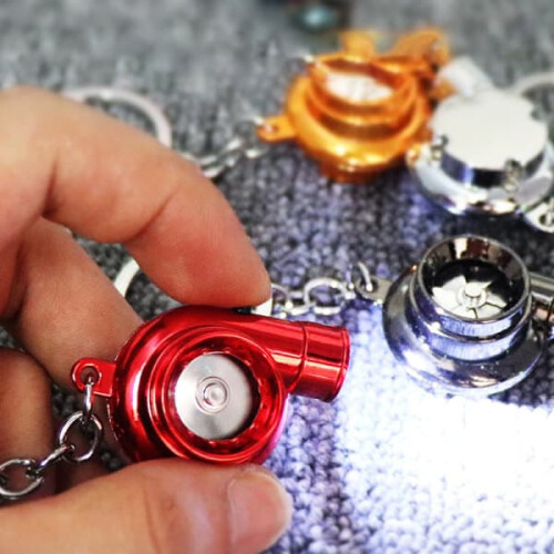 Mini Turbo Keychain Spinning Turbine Key Multicolor One Size 2