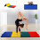Folding Gymnastics Mat 4 ft x 8 ft x 2 in with Carry Handle 1