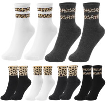 Ponožky s leopardím potiskem pro ženy a muže, 6 párů