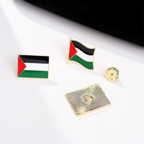 Palestinian Flag Brooch Pin 4 pcs 2