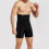 Men's high waist double-layer compression shorts gray black 1