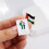 Palestinian Flag Brooch Pin 4 pcs 4
