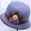 Dames gebreide muts met bloemenprint, wollen muts (1 stuk) 1