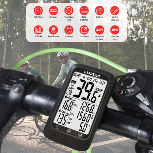 Bike Computer GPS Wireless Waterproof with Altitude and