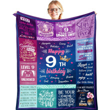 Plaid van 50x40 inch voor meisjes van 9 jaar.