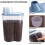 Pet Food Storage Container with Measuring Cup and Can 3