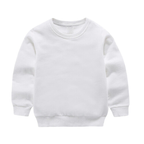 Kids Long Sleeve Round Neck Solid Tee Casual Basic Top
