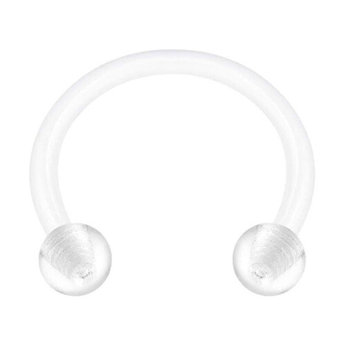 Transparent labret-ørestik til læbepiercing, akryl, one size